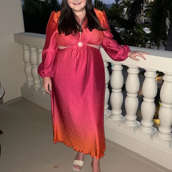 Simkhai Jaelyn Ombre Plisse Cut Out Dress - Picture 6 of 6